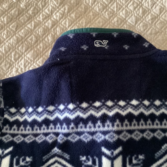 Vineyard vines boys size 16 fleece sweater snowflake theme - Picture 14 of 16